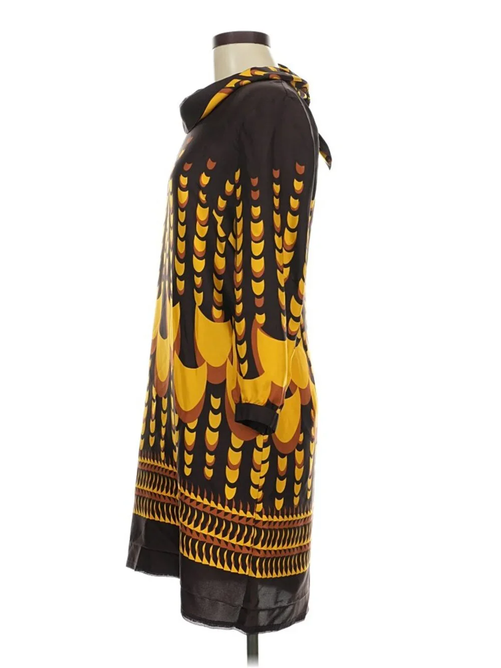 J. Crew Collection Italian Deco Print Rollneck Silk Dress 6 | $350 Fall 2008